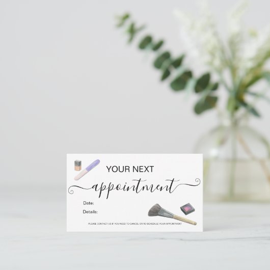 Een minimalistische afspeelkaart maken afsprakenkaartje (Staand voorkant)