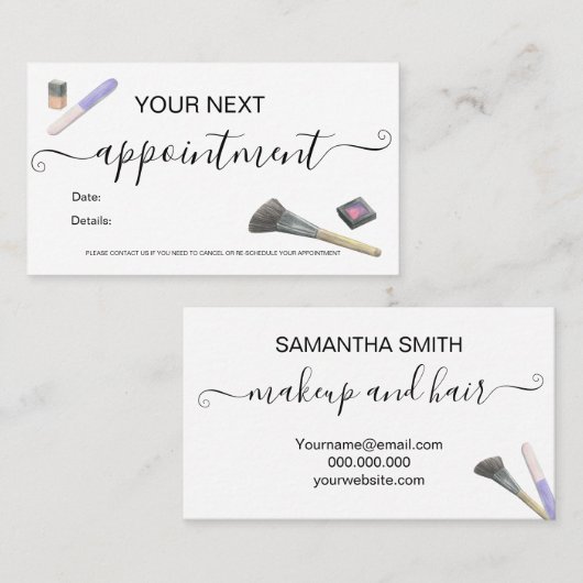 Een minimalistische afspeelkaart maken afsprakenkaartje (Voorkant / Achterkant)