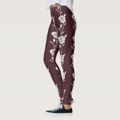 Een minimalistische eenlijnige rozencompositie leggings (Links)