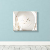 Een minimalistische en ontwerpbewuste logo over zi canvas afdruk (Insitu (Houten vloer))