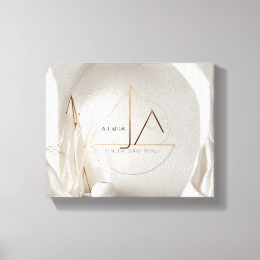 Een minimalistische en ontwerpbewuste logo over zi canvas afdruk (Voorkant)