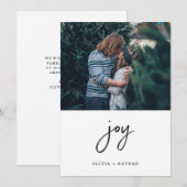 Een minimalistische kerst | Plezier met foto Feestdagenkaart (Voorkant / Achterkant)