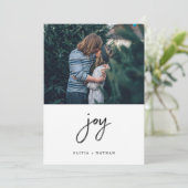 Een minimalistische kerst | Plezier met foto Feestdagenkaart (Staand voorkant)