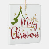 Een minimalistische kerstboom keramisch ornament (Rechts)