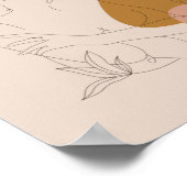 Een minimalistische kunst. Style Boho. Poster (Hoek)