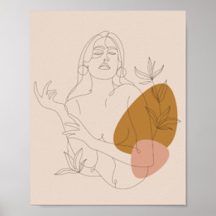 Een minimalistische kunst. Style Boho. Poster