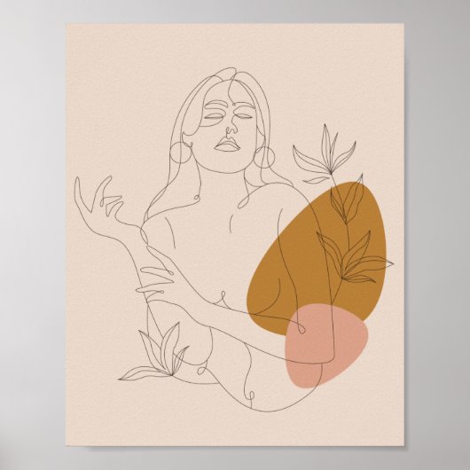 Een minimalistische kunst. Style Boho. Poster (Voorkant)