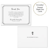 Een minimalistische, orthodoxe Christelijke begraf Bedankkaart