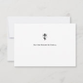 Een minimalistische, orthodoxe Christelijke begraf Bedankkaart (Achterkant)