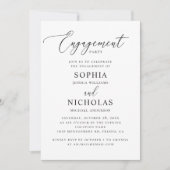 Een minimalistische partij. Schoon script bruiloft Kaart (Voorkant)