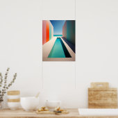 Een minimalistische plas water poster (Keuken)