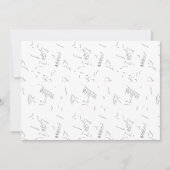 Een minimalistische schets van de witte lijn beeld bedankkaart (Voorkant)