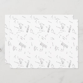 Een minimalistische schets van de witte lijn beeld bedankkaart