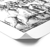 Een minister die de protesten afneemt poster (Hoek)