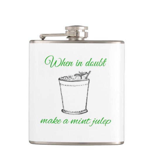 Een Mint Julep-kolf maken Heupfles (Voorkant)