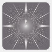 één minuut vierkante sticker (Voorkant)