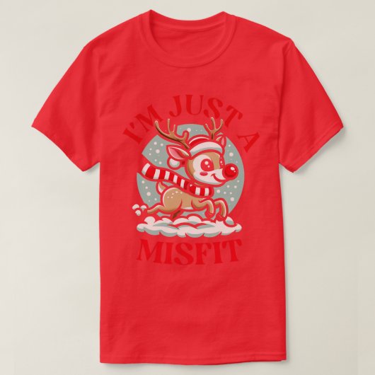 Een misfit rendier t-shirt (Design voorkant)