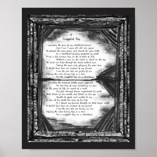 Een mishandelde jongen poster (Voorkant)