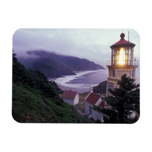 Een mistige dag aan de Oregon kust bij de Heceta Magneet