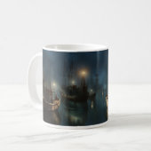 Een mistige nacht in de haven koffiemok (Voorkant links)