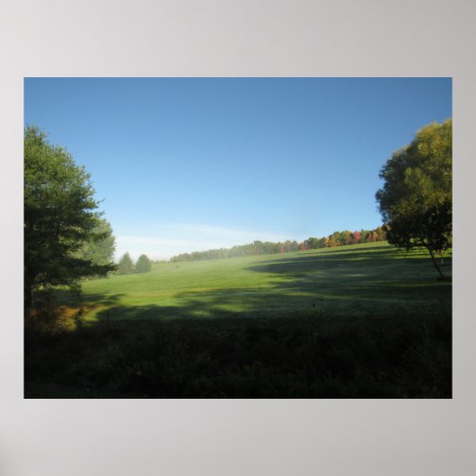 Een mistige ochtend in Pennsylvania Poster (Voorkant)