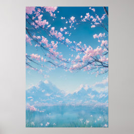 Een Misty Morning bij het meer Poster