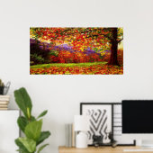 Een Misty New England najaar Poster (Thuiskantoor)