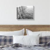 Een Misty Yellowstone Trail Canvas Afdruk (Insitu (Slaapkamer))