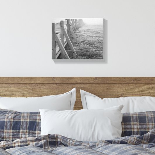 Een Misty Yellowstone Trail Canvas Afdruk (Insitu (Slaapkamer))