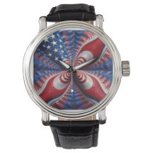 Een mix van de Amerikaanse vlag en een fractal