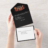 Een mix van Jack-o-Lanterns All In One Uitnodiging (Afscheurbaar)