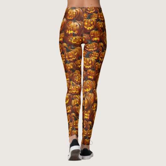 Een mix van Jack-o-Lanterns Leggings (Achterkant)