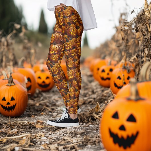Een mix van Jack-o-Lanterns Leggings