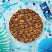 Een mix van Jack-o-Lanterns Papieren Bordje (Feest)