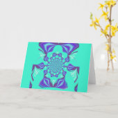 Een mix van Kaleidoscope en Mandala Art! Kaart (Gele Bloem)