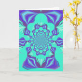 Een mix van Kaleidoscope en Mandala Art! Kaart (Gele Bloem)