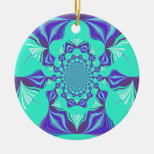 Een mix van Kaleidoscope en Mandala Art! Keramisch Ornament