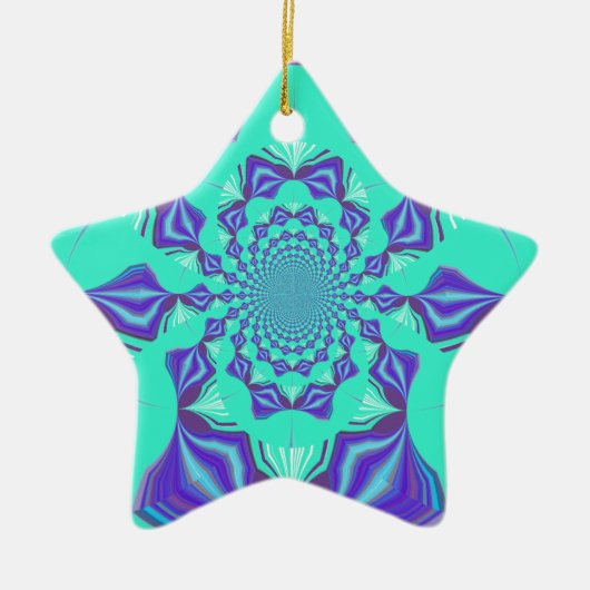 Een mix van Kaleidoscope en Mandala Art! Keramisch Ornament (Voorkant)