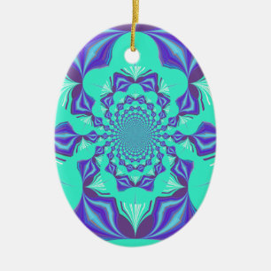 Een mix van Kaleidoscope en Mandala Art! Keramisch Ornament