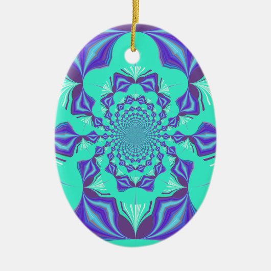 Een mix van Kaleidoscope en Mandala Art! Keramisch Ornament (Voorkant)