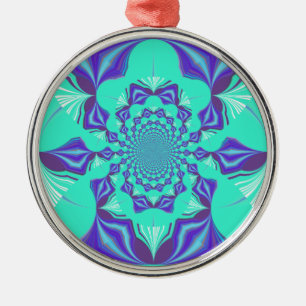 Een mix van Kaleidoscope en Mandala Art! Metalen Ornament