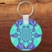 Een mix van Kaleidoscope en Mandala Art! Sleutelhanger (Voorkant)
