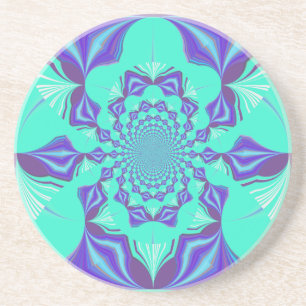 Een mix van Kaleidoscope en Mandala Art! Zandsteen Onderzetter