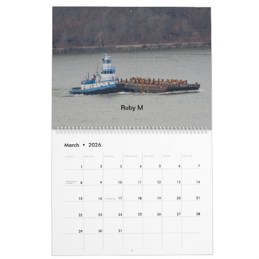 Een mix van Tug 2025 Kalender (Mar 2026)