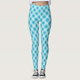 Een model dat hoog opgetrokken leggings laat zien