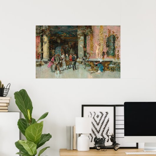 Een model - Mariano Fortuny Marsal Fine Art Poster (Thuiskantoor)