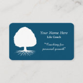 Een model voor een levensbuskaart met boomstructuu visitekaartje (Voorkant)