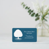 Een model voor een levensbuskaart met boomstructuu visitekaartje (Staand voorkant)