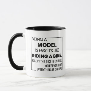 Een model zijn is eenvoudig, model voor aangepast  mok