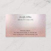 Een modern, aantrekkelijk meisje gezicht visitekaartje (Achterkant)